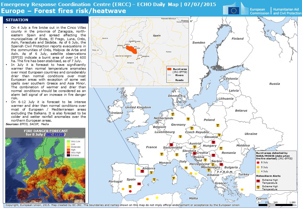 EFFIS - Country/Regional Wildfire Maps